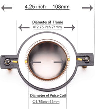 Load image into Gallery viewer, MR DJ DIAPHRAGM1.75 1.75" Titanium Compression Driver Tweeter Replacement Diaphragm
