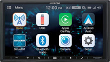 Load image into Gallery viewer, Alpine iLX-W670 7" Mech-Less Receiver Compatible with Apple CarPlay and Android Auto+Absolute CAM600 Universal Backup Camera License Plate Mount+Free Electrical Tape BT1700