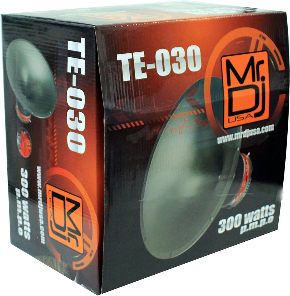 MR DJ TE030 12" Round 300W PRO Audio PA/DJ Wide Screw-ON Type PIEZO Compression Horn Tweeter