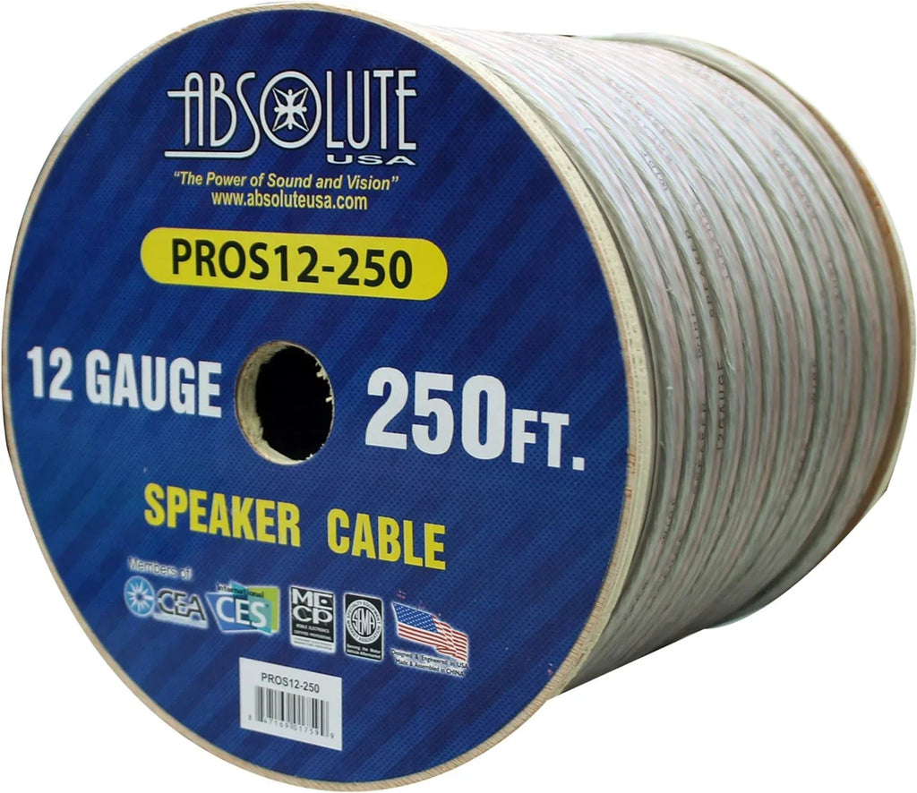Absolute USA PROS12250 12 Gauge Speaker Wire