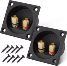 Load image into Gallery viewer, American Terminal 2PCS 2.2 Inch Square 2-Way Speaker Box Terminal Cup
