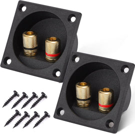 American Terminal 2PCS 2.2 Inch Square 2-Way Speaker Box Terminal Cup