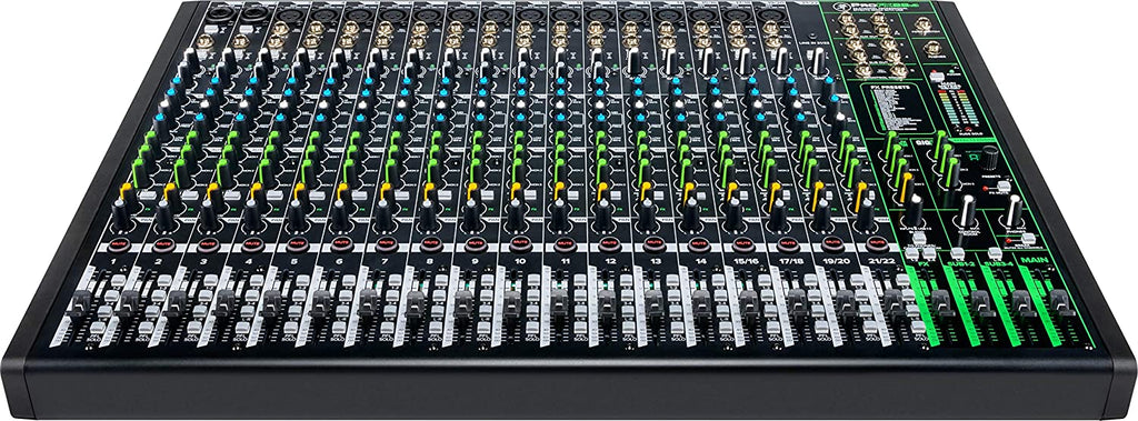 Mackie ProFX22v3 22-Channel Mixer USB Onyx Mic Preamps GigFX effects engine Unpowered