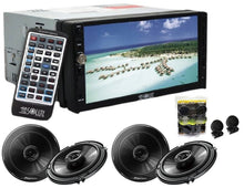 Load image into Gallery viewer, Absolute DD-3000 7-Inch Double Din Multimedia DVD Player Receiver With 2 Pair Pioneer TS-G1645R 6.5 Speakers And Free Absolute TW600 Tweeter