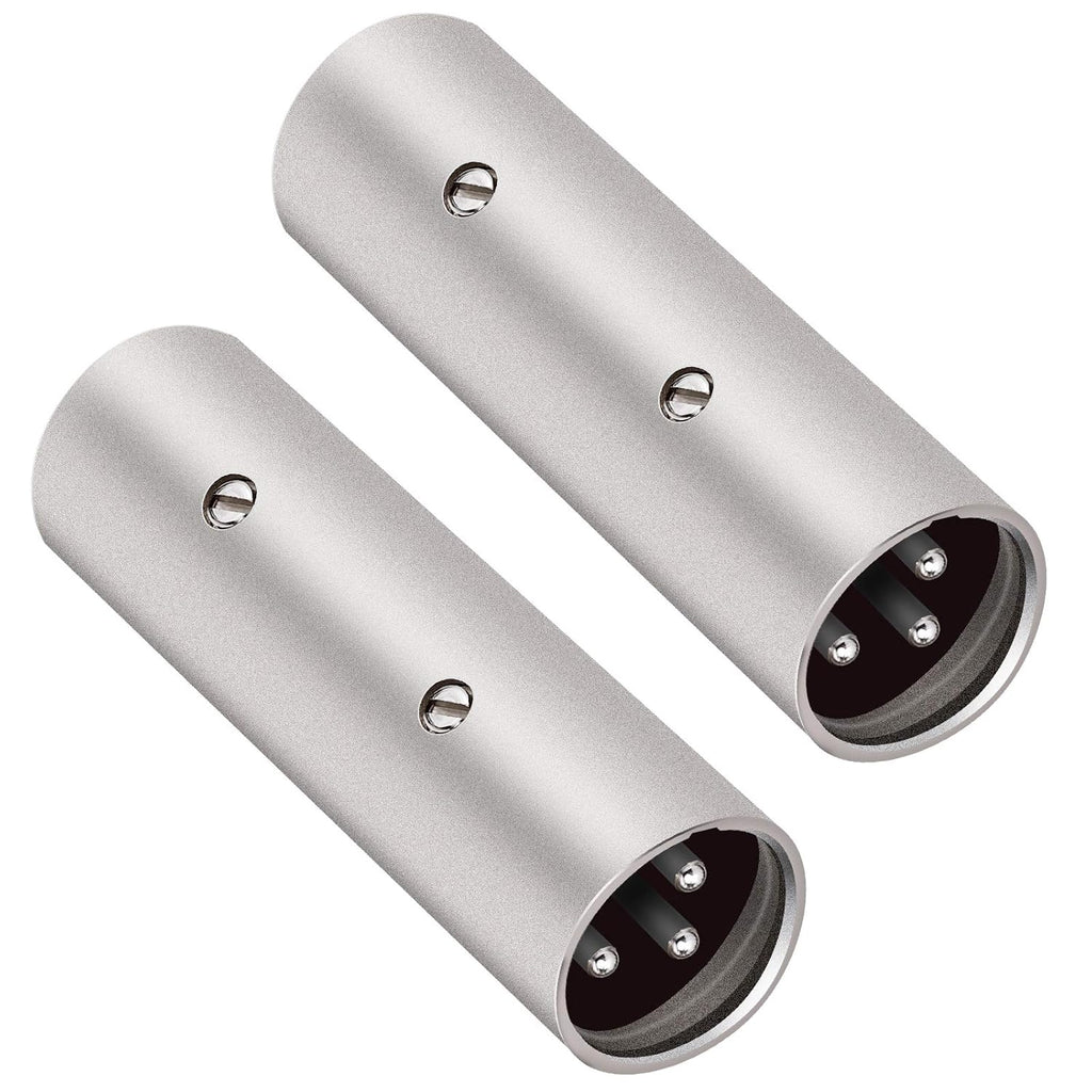MR DJ AXLRMM 3-Pin XLR Male to 3-Pin XLR Male Audio Microphone Cable Extension Adapter Connector