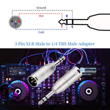 Load image into Gallery viewer, MR DJ XMTRS 1/4" TRS to Balanced XLR Male Adapter