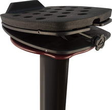 Load image into Gallery viewer, Ultimate Support MS-100R MS Series Professional Column Studio Monitor Stands with Adjustable Angle and Axis, Acoustic Foam Platform, and Three Internal Channels - Black