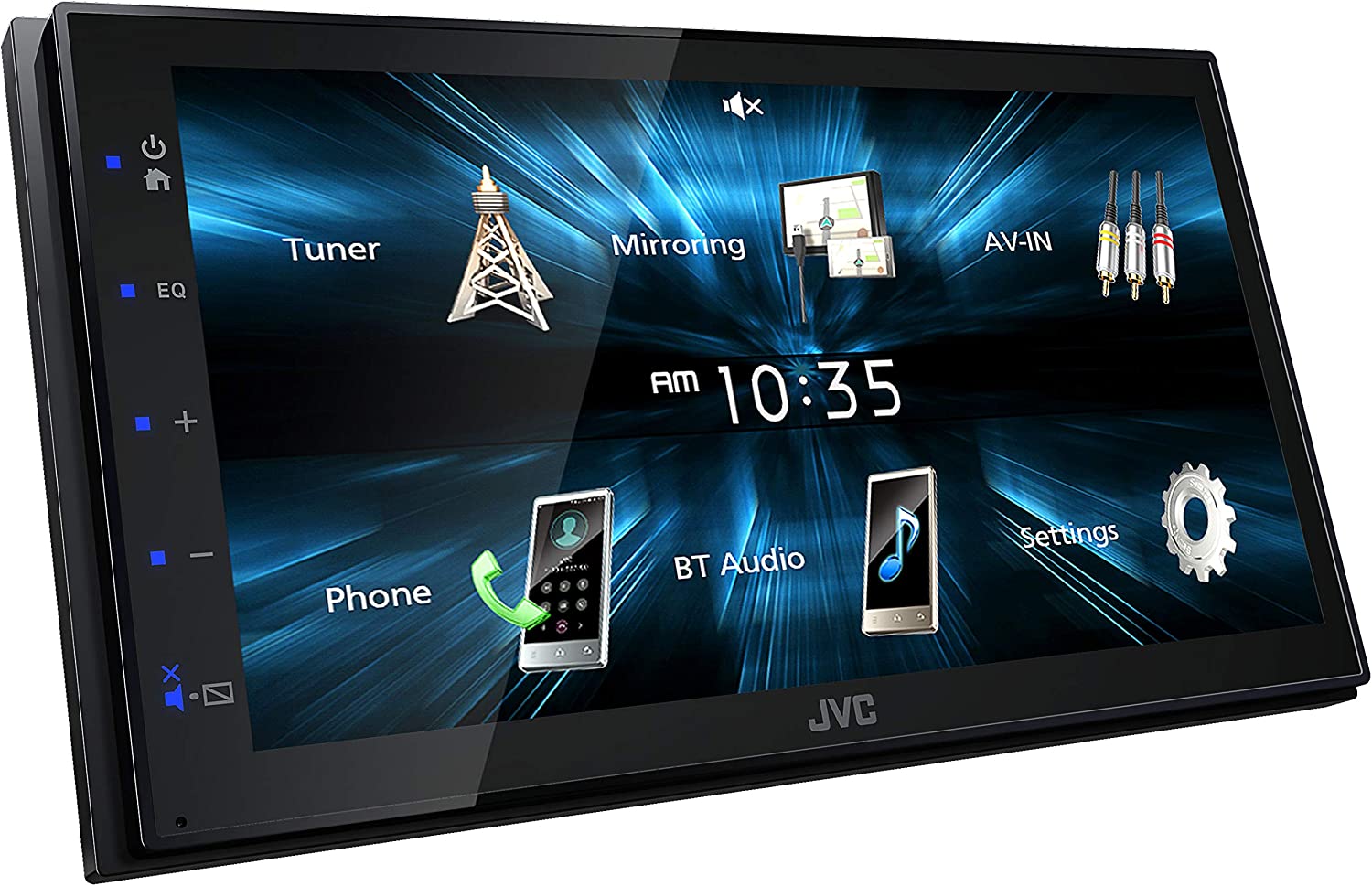 JVC KW-M150BT Bluetooth Car Stereo Receiver with USB Port 6.75" Display Radio MP3 Player Double DIN + Absolute CAM600 Camera