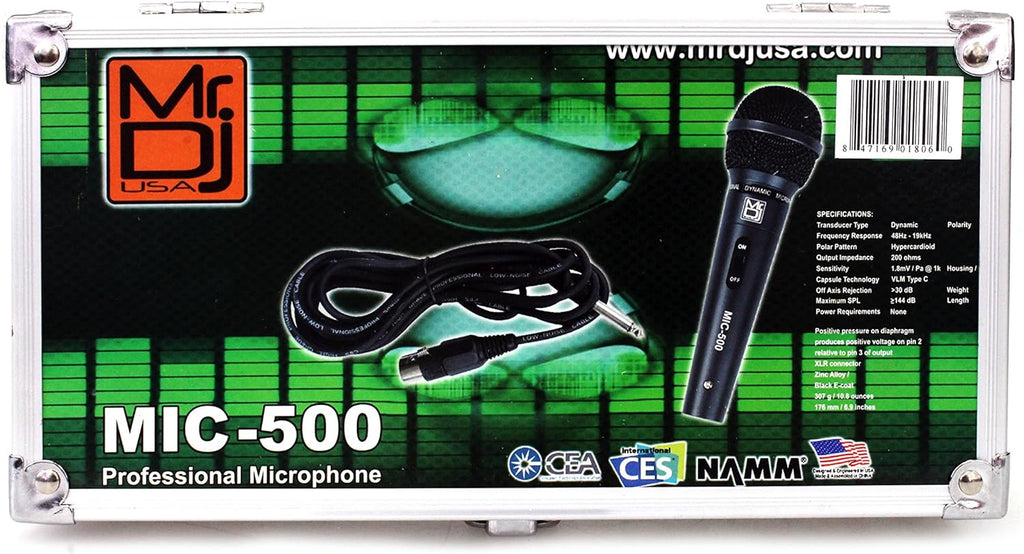 2 MR DJ MIC500 Professional Handheld Uni-Directional Dynamic Microphone