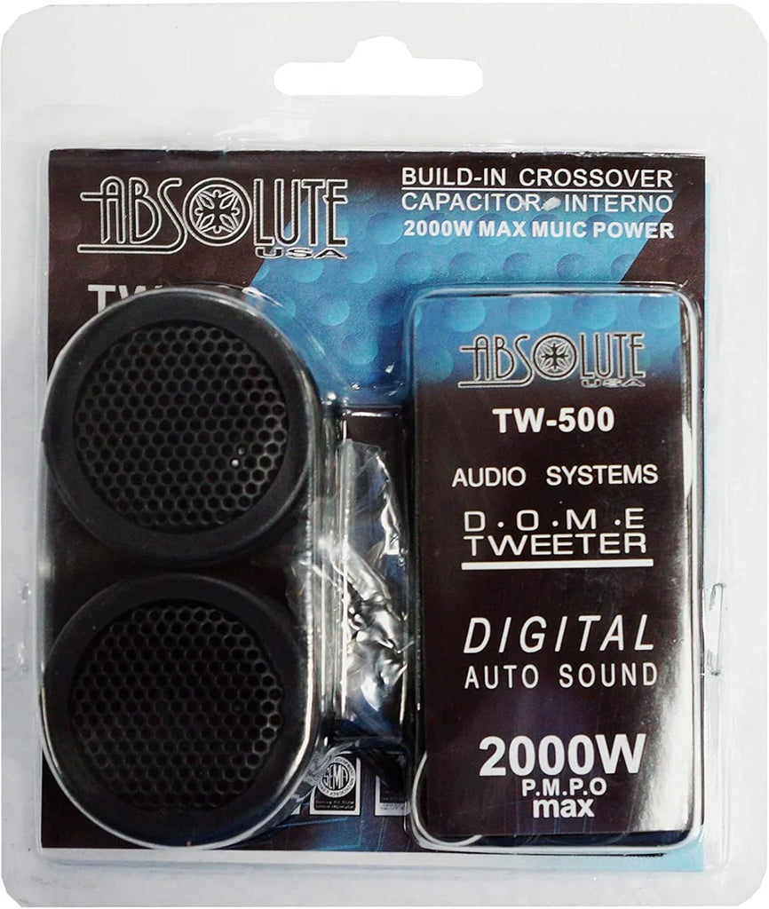 4 Pairs Absolute TW500 500 Watts Car Audio Piezo Super Dome Tweeter