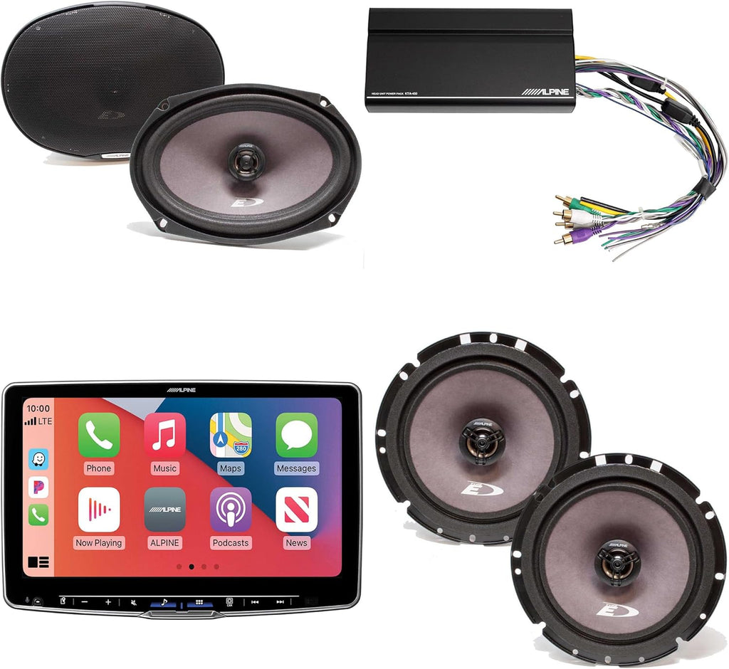 Alpine ILX-F511 11" Receiver SXE-1726S 6.5" SXE-6926S 6x9 KTA-450 Amplifier Power Pack