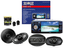 Load image into Gallery viewer, Absolute USA DMR-475 4.8-Inch DVD/MP3/CD Multimedia Player Widescreen Receiver With Pioneer TS-G1645R 6.5 TS-A6966R 6x9 Speakers And Free Absolute TW600 Tweeter