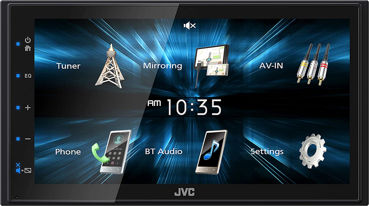 JVC KW-M150BT Bluetooth Car Stereo Receiver with USB Port 6.75" Display Radio MP3 Player Double DIN + Absolute Camera