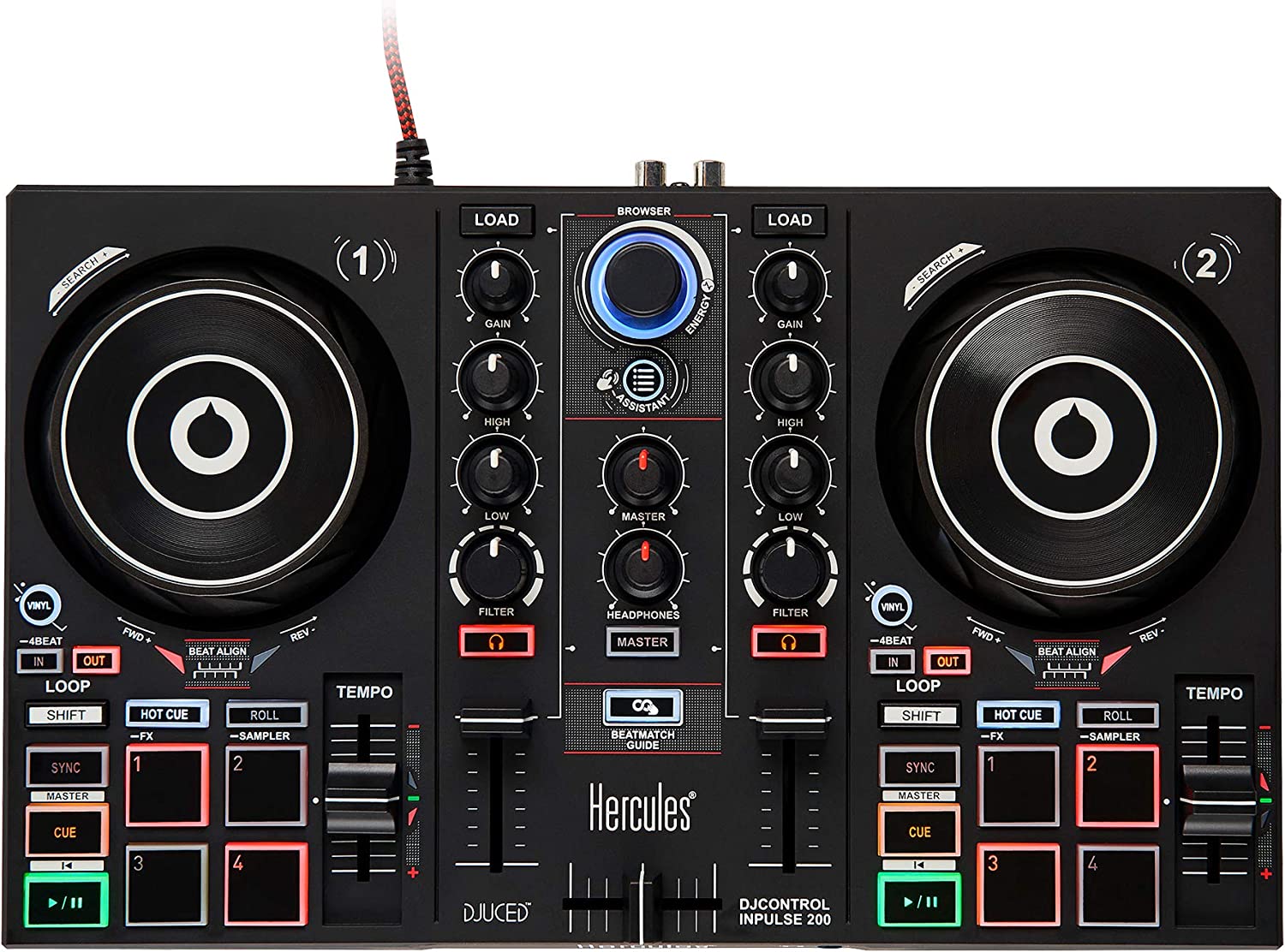 Hercules DJ Learning Kit w/ Controller, Speakers, Headphones, and Software