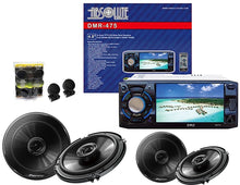 Load image into Gallery viewer, Absolute USA DMR-475 4.8-Inch DVD/MP3/CD Multimedia Player Widescreen Receiver With 2 Pairs Of Pioneer TS-G1645R 6.5 Speakers And Free Absolute TW600 Tweeter