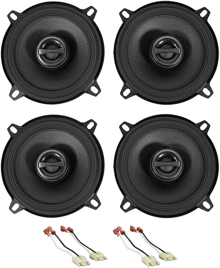 4 Alpine S-S50 +Door Speaker Replacement Kit For 1988-96 Jeep Cherokee