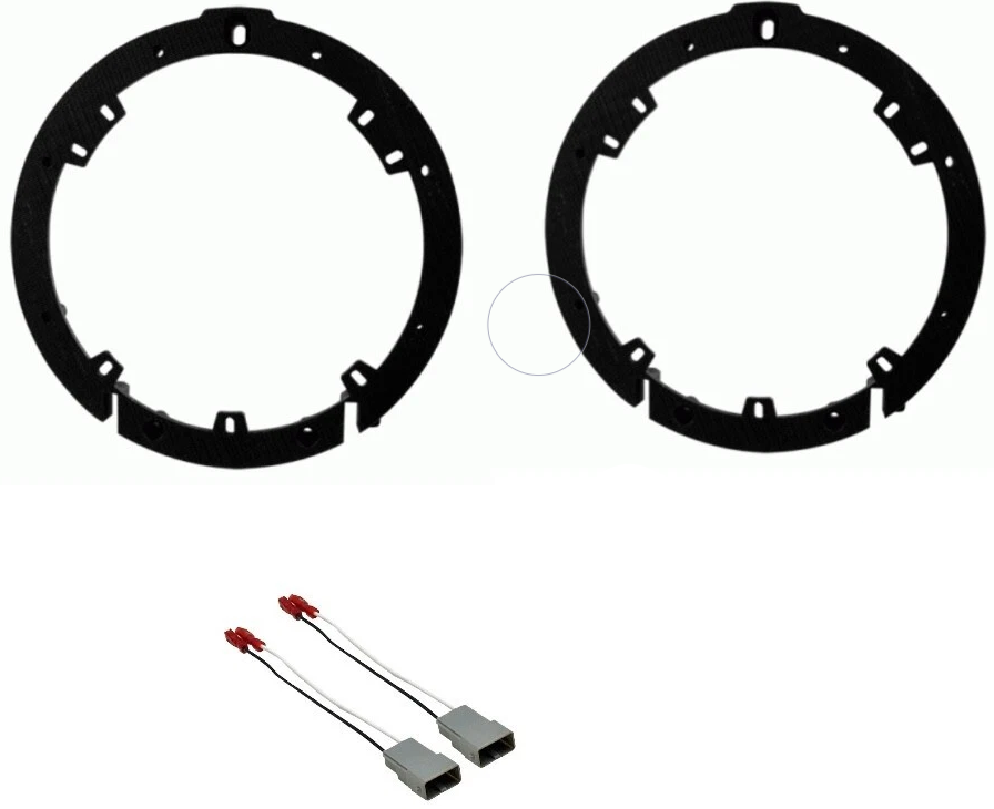 Metra 82-7805 Door Speaker Adapter Plates 6.5" 6.75" Stand Ring +Wiring Harness