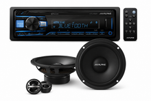 Load image into Gallery viewer, Alpine UTE-83BT Multimedia Receiver + DM-65C-G 6.5" Component 2-Way Bundle