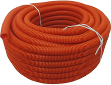Load image into Gallery viewer, 1/2" x 100' Flexible Corrugated Orange LDPE NON Split Tubing Wire Loom
