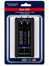 Load image into Gallery viewer, 2 Absolute HLA550 2-Ch High-to-Low Line Output Converter Adjustable Speaker Level to RCA Converter
