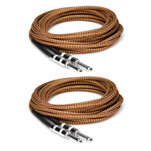 Load image into Gallery viewer, Hosa GTR-518 DJ Package Straight Tweed Guitar Cable  (2 Pack)