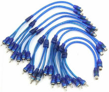 Load image into Gallery viewer, 20 Absolute RCA Audio Cable "Y" Adapter Splitter 1 Female to 2 Male Plug Cable