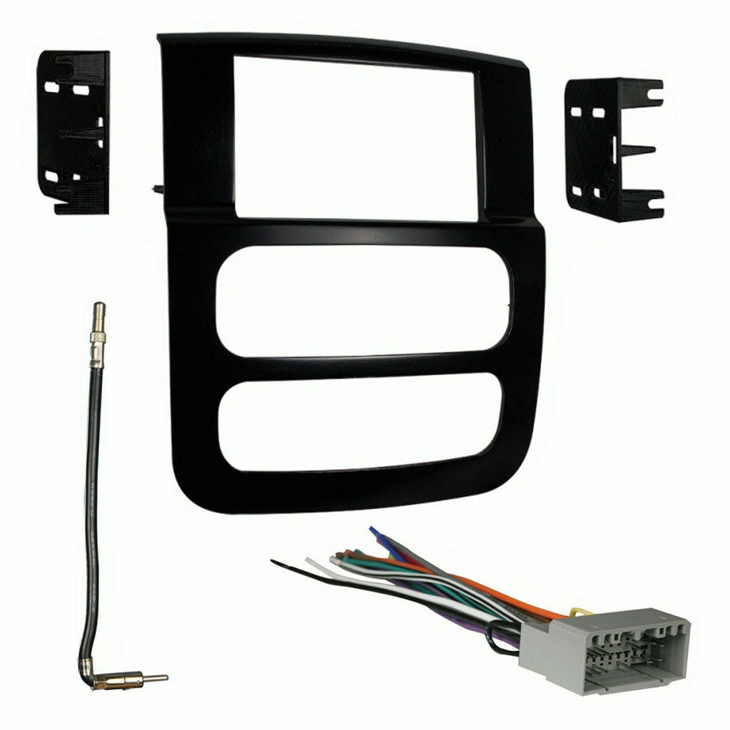 Absolute ABS95-6522B Fits Dodge Ram Pickup 1500 2002-2005 Harness Install Dash Kit