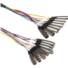 Load image into Gallery viewer, Hosa XLR-802, 8-Channel Male XLR to Female XLR Snake Cable - 2 Meter