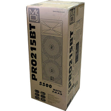 Load image into Gallery viewer, 2 MR DJ PRO215BT Professional Dual 15" Full Range Powered Speaker 2" Display