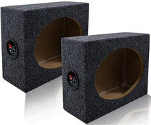 Load image into Gallery viewer, 2 MK Audio 6"x9" Square MDF Speaker Box Audio Enclosure Black Carpet &amp; Terminal Cups