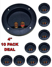 Load image into Gallery viewer, 10 PACK SPEAKER ROUND DJ BOX TERMINAL CUP GOLD POST SUBWOOFER CABINET ENCLOSURE