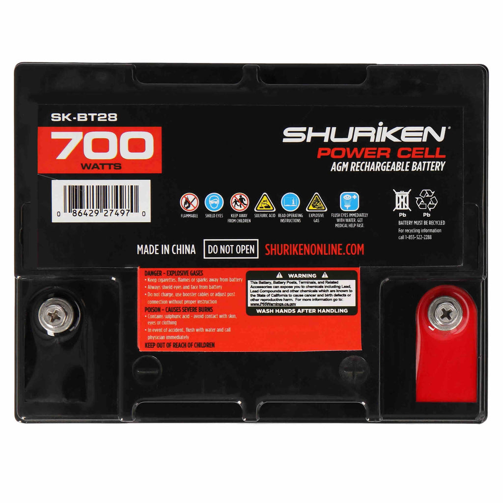 Shuriken SK-BT28 12V High Performance AGM Power Cell Battery for Systems Up To 700 Watts