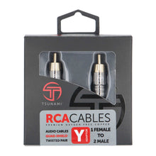 Load image into Gallery viewer, Tsunami TSX-Y1 1 Female To 2 Male Y Adapter RCA Cable