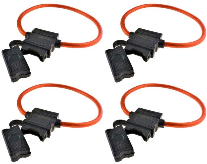 4 XP Audio XATC8G 8 Gauge ATC In-Line Blade Fuse Holder OFC Copper Wire Protection