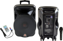 Load image into Gallery viewer, Mr. Dj 15" 4000W Bluetooth DSP FM Radio USB Portable PA DJ Speaker Microphone