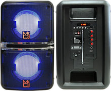 Load image into Gallery viewer, 2 MR DJ GOPACK Dual 6.5" 1200W Portable Speaker Bluetooth USB/Micro SD Rechargeable LED Accent Lighting