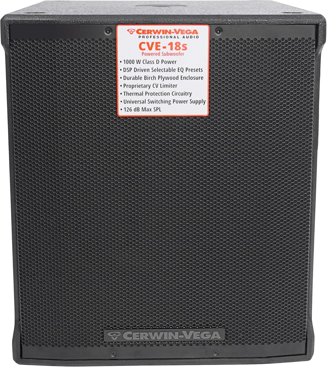 Cerwin Vega CVE-18S 18" 1000 Watts Powered Subwoofer