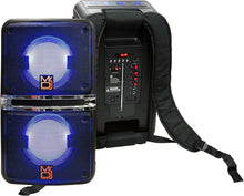 Load image into Gallery viewer, 2 MR DJ GOPACK Dual 6.5" 1200W Portable Speaker Bluetooth USB/Micro SD Rechargeable LED Accent Lighting