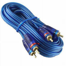 Load image into Gallery viewer, 4 20' Raptor Neon Blue Series RCA Audio Cable