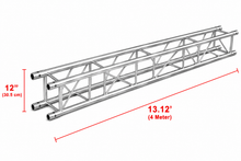 Load image into Gallery viewer, MR TRUSS MTTSQ1312 13.12FT (4 Meter) Universal 12" Square Aluminum Box Truss Segment