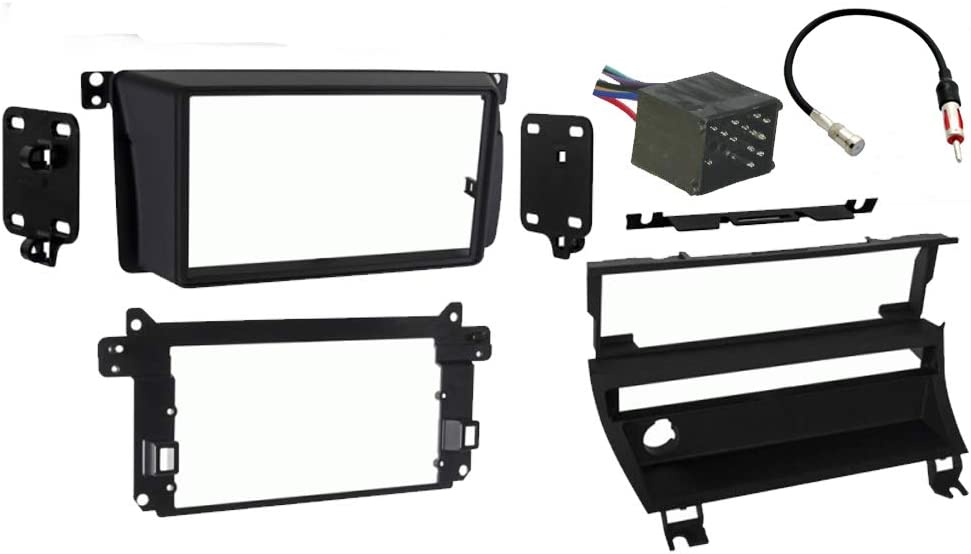 Metra 95-9311B BMW M3 2001-2006 1-Switch Panel Vehicle Double DIN Dash Installation Kit, 70-8590 Wiring Harness, 40-VW10 Antenna Adapter