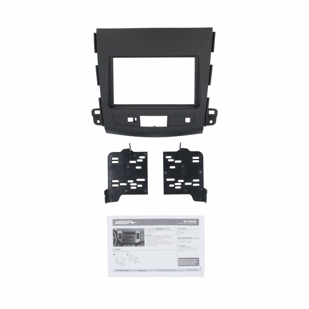 Metra 95-7023B Double-DIN Dash Installation Kit designed for 2007–2013 Mitsubishi Outlander vehicles,
