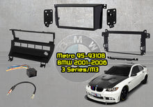 Load image into Gallery viewer, Metra 95-9310B BMW M3 2001-2006 with 5-Switch Panel Vehicle Double DIN Dash Installation Kit with Metra 70-8590 Wiring Harness and Metra 40-VW10 Antenna Adapter