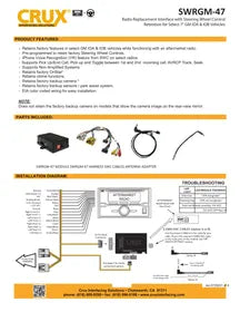 Crux SWRGM-47 Car Stereo Retain OnStar Steering Wheel Controls in 2016-2019 Chevrolet GMC