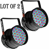 2 Mr Dj LED64B PAR64 <Br/>DMX 6-Channel Dimmer/Strobe Automatic Running 183 LED RGB Stage Par Can Lights Par 64 Lighting