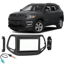 Load image into Gallery viewer, Metra Compatible with 2017-18 Jeep Compass 99-6545B 40-EU10 Single DIN Stereo  Radio Install Dash Kit and Antenna Adapter