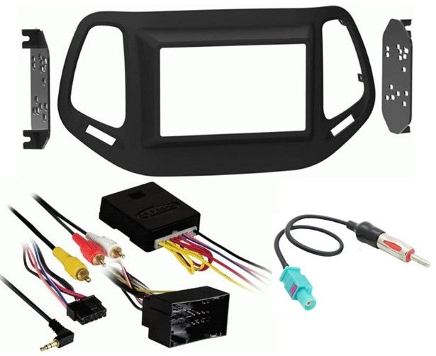 Metra 2017-18 Jeep Compass 99-6545B XSVI-6523-NAV Radio Install Dash Kit Package