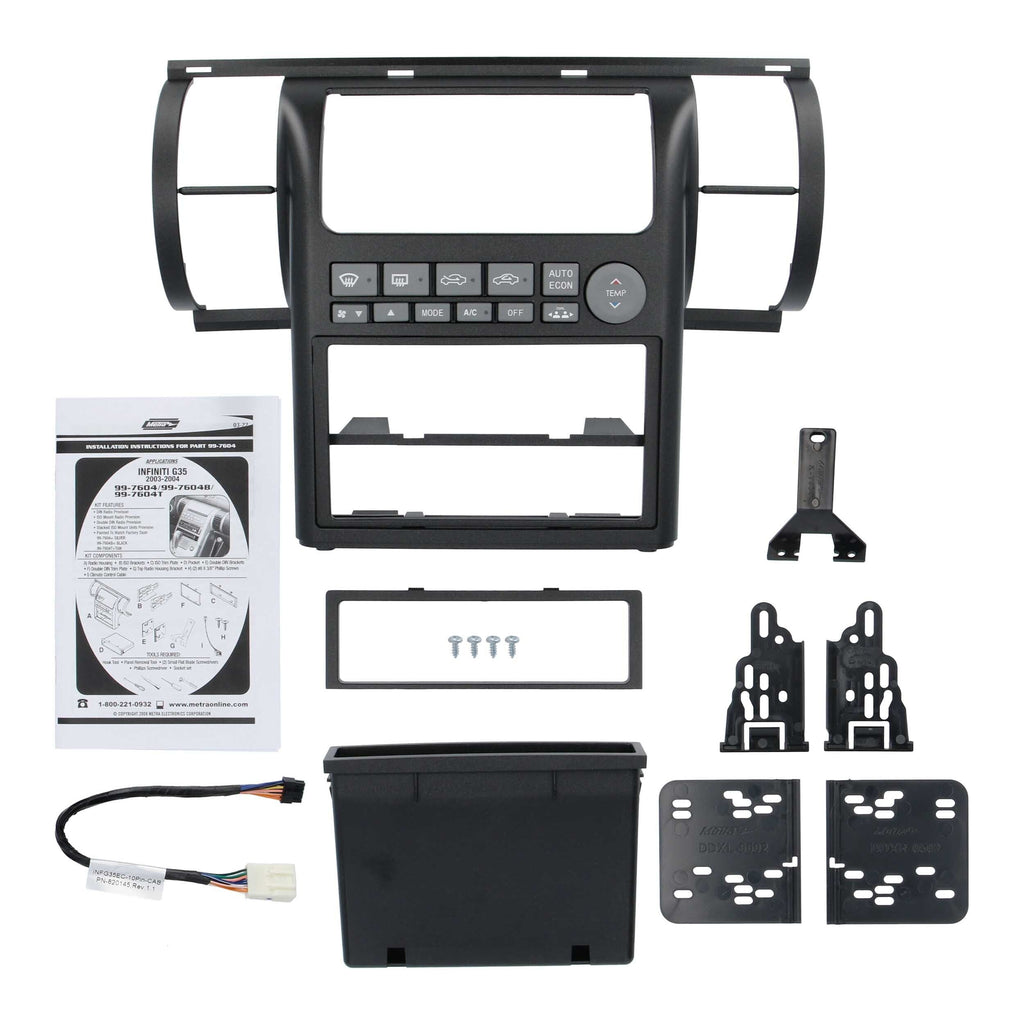 Metra 99-7604B NI-7401 Single/Double DIN Kit Fit 03-04 Infiniti G35