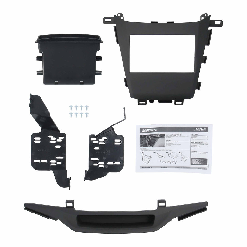 Metra 99-7845B Double-DIN Dash Installation Kit designed for Honda Odyssey 2011-2017 vehicles