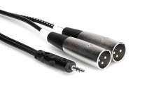 Load image into Gallery viewer, Hosa Stereo Breakout Cable, 3.5 mm Mini Stereo TRS to Dual XLR3M